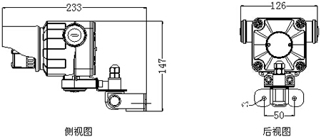 JTGB-HW-BK51Ex/IR3點(diǎn)型紅外火焰探測(cè)器外形圖